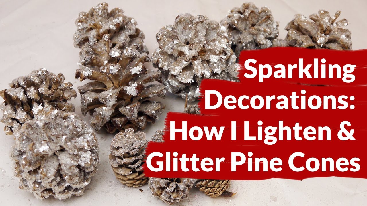 Sparkling Decorations: How I Lighten & Glitter Pine Cones / Joy Us Garden 