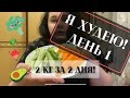 ХУДЕЮ С БОЛЬШОГО ВЕСА! ДЕНЬ 1,2 ! МИНУС 2 КГ ЗА ДВА ДНЯ