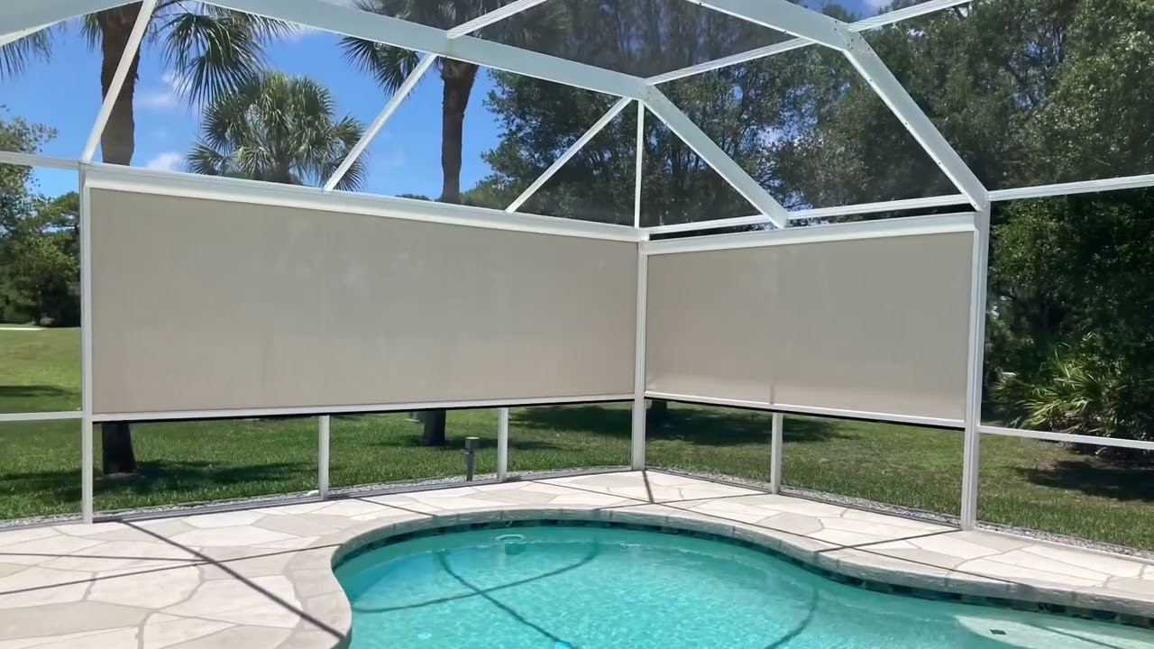 Privacy shades for pool cage YouTube