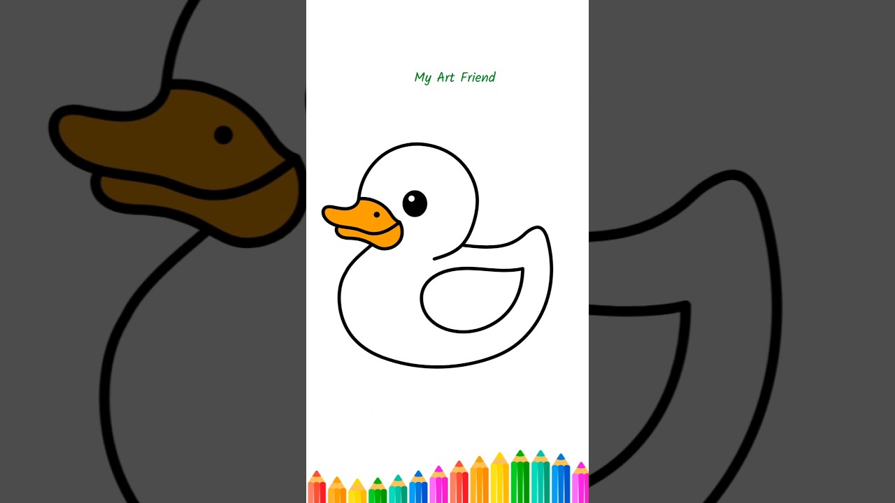 My Cute Little Yellow Duck Drawing 