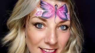 Quick butterfly face painting onestroke