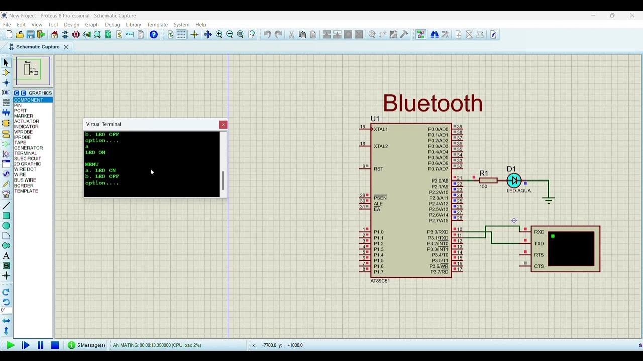 8051 Interfacing with Bluetooth Module (HC-05) - YouTube