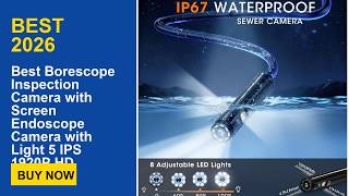 Best Borescope Inspection Camera with Screen Endoscope Camera with Light 5 IPS 1920P HD