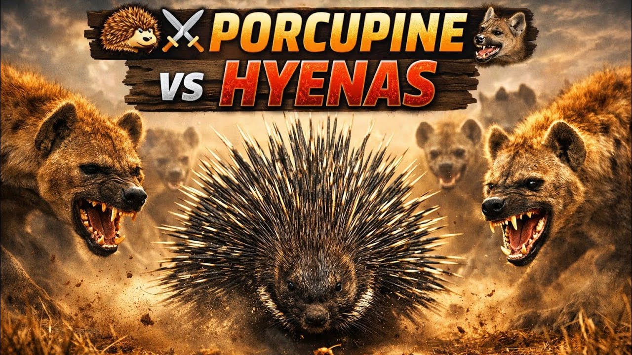 PORCUPINE VS HYENA WILD SURVIVAL SHOWDOWN 🦔😳