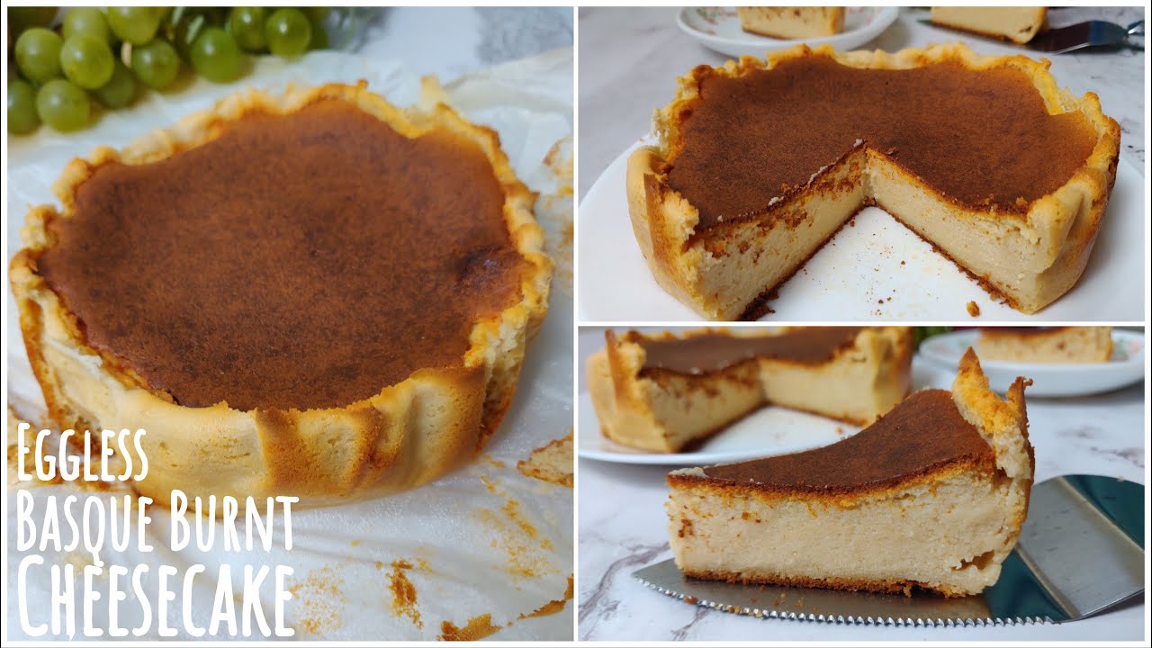 Eggless Basque Cheesecake | Basque Cheesecake Eggless Recipe | Burnt Cheesecake Recipe | Best Bites