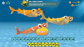 FIN, FINN N FINNY UNLOCKED AND FIN, FINN FINNY GAMEPLAY - Hungry Shark Evolution