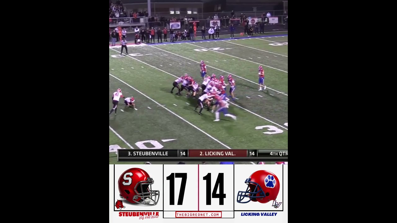 Финал из Ньюарка: 🏈 Стьюбенвилл 17, Ликинг Вэлли 14. Коул Бауэрс завершает игру броском на 47 ярдов.