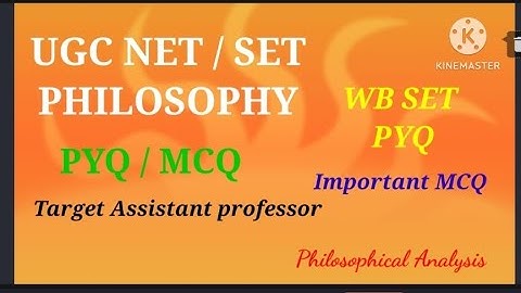 Philosophy paper 2 for UGC NET/ SET