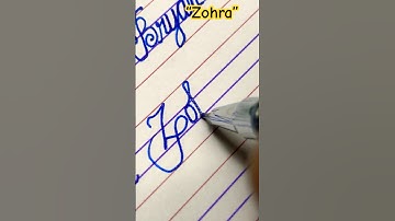 “Zohra” name in cursive handwriting #handwriting #share #art #cursive #calligraphy #share #shorts