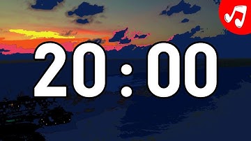 🎵⌛ 20 Minute TIMER - Relaxing Music Ocean Sunset | Alarm At The End