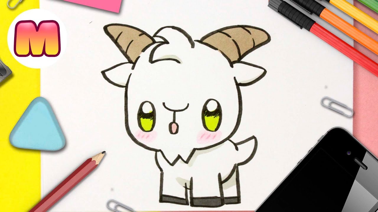 COMO DIBUJAR UNA CABRA KAWAII - dibujos kawaii faciles - APRENDER A DIBUJAR  ANIMALES KAWAII - thptnganamst.edu.vn