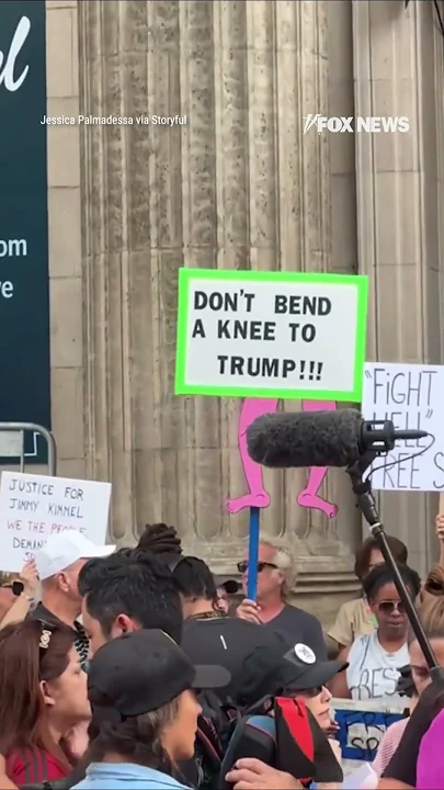 WATCH: Protestors surround Jimmy Kimmel’s studio following cancellation