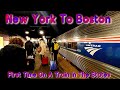 Amtrak Train - New York To Boston (First Time On A Train In The States)