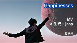 【AI歌】Happinesses（字幕で歌詞）jpop・AI生成MV・歌手