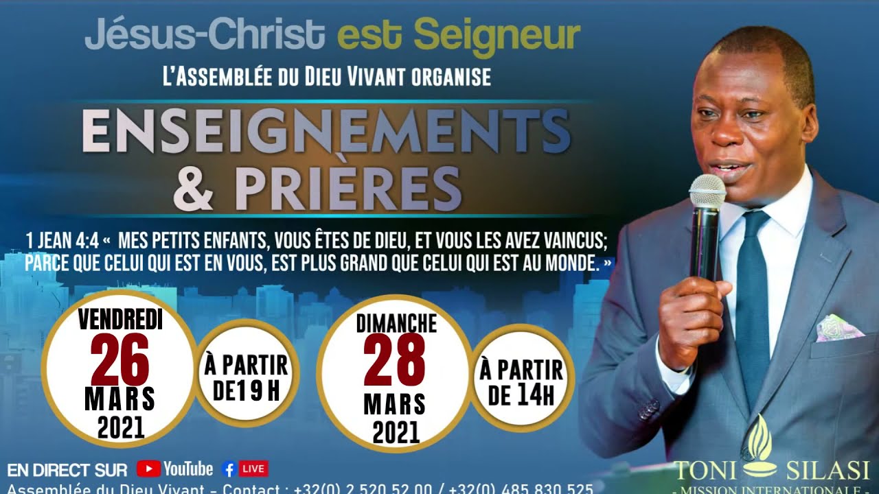 ADV Live -  Apôtre Toni Silasi - Dimanche 28 Mars 2021