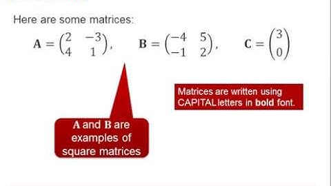 OCR Pure Core: Matrices 1-1