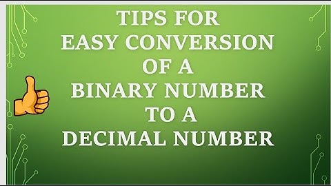 Example to convert a binary to decimal number | Convert binary to decimal (English Audio, subtitles)