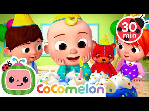 Happy Birthday JJ 🎂 30 MINUTE LOOP | Karaoke Nursery Rhymes & Kids Songs - CoComelon
