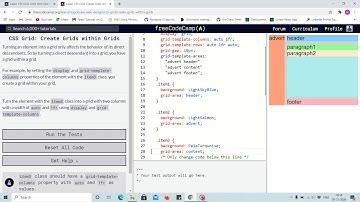 Tutorial 22 - create grid within grids - free code camp (Explained)