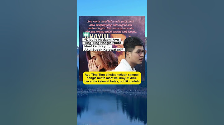 Ayu Ting-ting Minta Ma'af