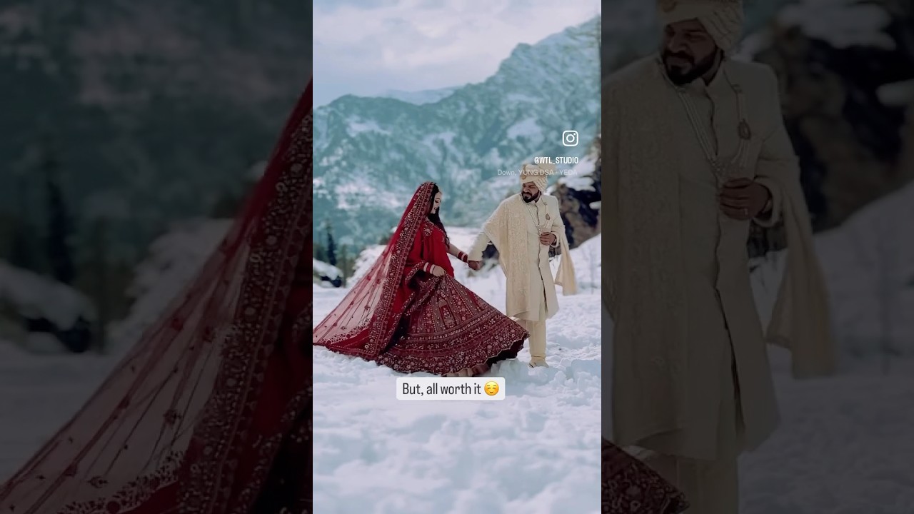 Post-Wedding Photoshoot in Snow 