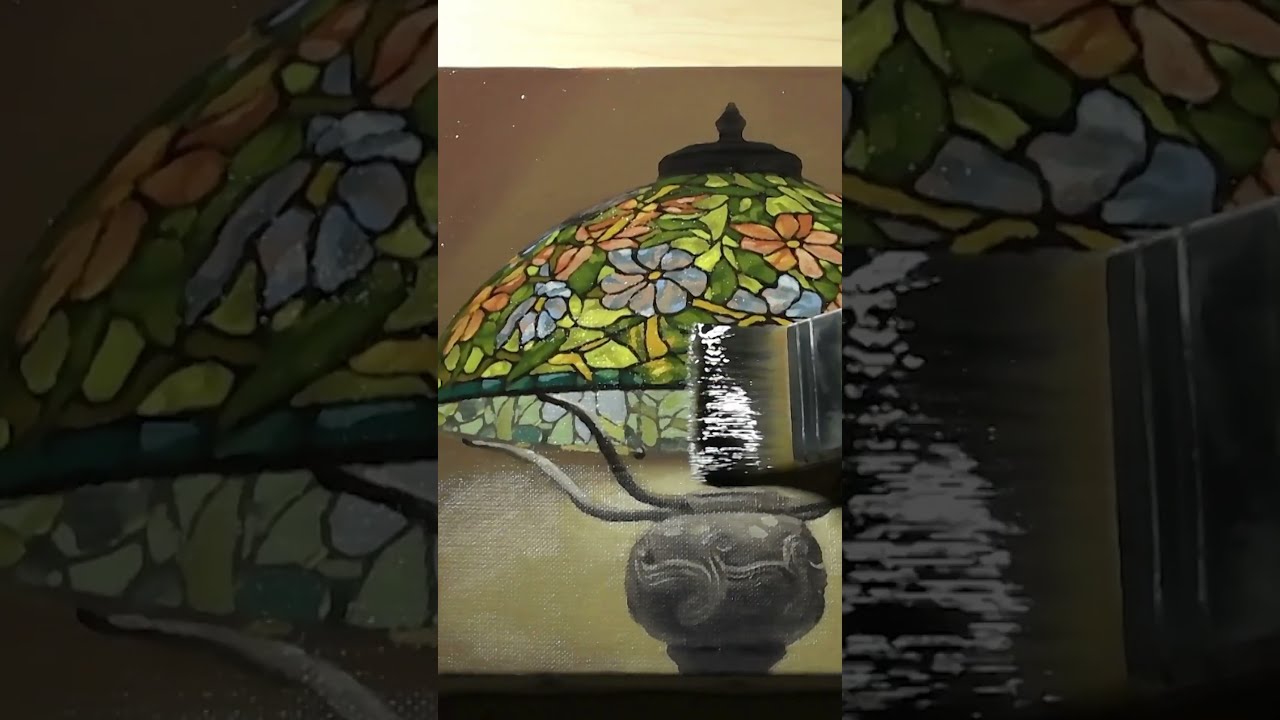 完成した油絵にニスを塗ってツヤを与える Varnishing an Oil