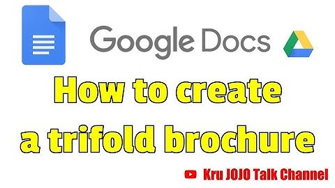 How to create a trifold brochure or leaflet in Google Docs (English)
