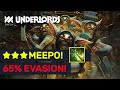 ★★★ Meepo Butterfly! 65% Evasion Poison Rouge! | Dota Underlords
