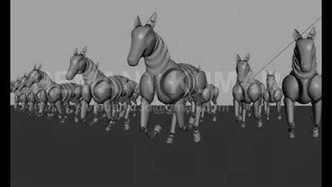 horse running Maya 3D Animation