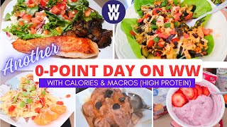 *NEW* 0-POINT MEALS | WHAT I EAT IN A DAY / FULL DAY OF EATING ON WW | HIGH PROTEIN | MACROS