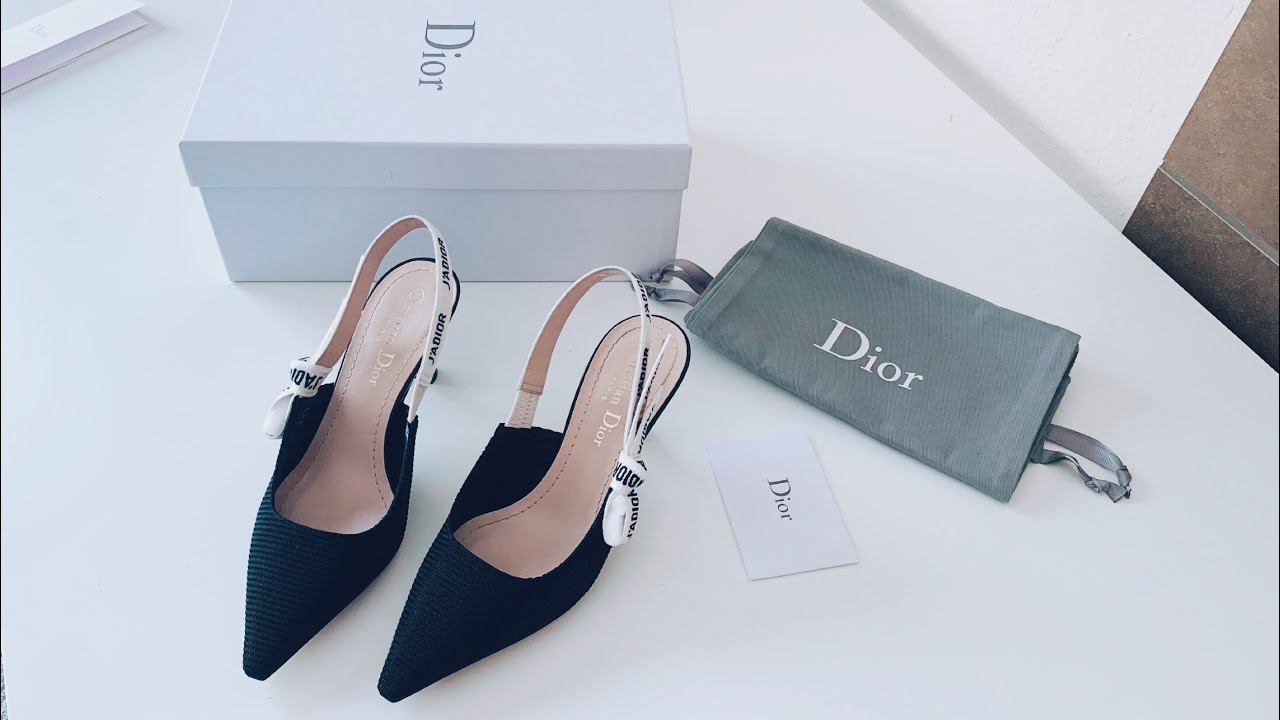 J'ADIOR SLINGBACK IN BLACK TECHNICAL FABRIC 6,5 CM KITTEN HEELS REVIEW ...