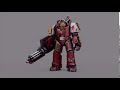 Warhammer Terminator 3d lowpoly 360