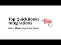 Which integrations make QuickBooks Online more powerful for marketing teams?