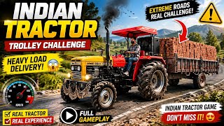 🚜 Impossible Tractor Trolley Challenge 😱 Heavy Cargo Transport | Real Farming Simulator Gameplay 🔥 screenshot 5
