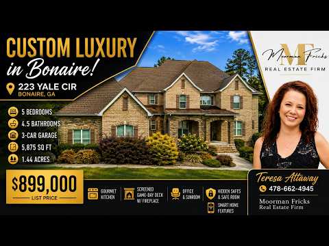 223 Yale Cir, Bonaire, GA home video tour