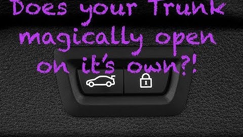 Trunk magically opening on it