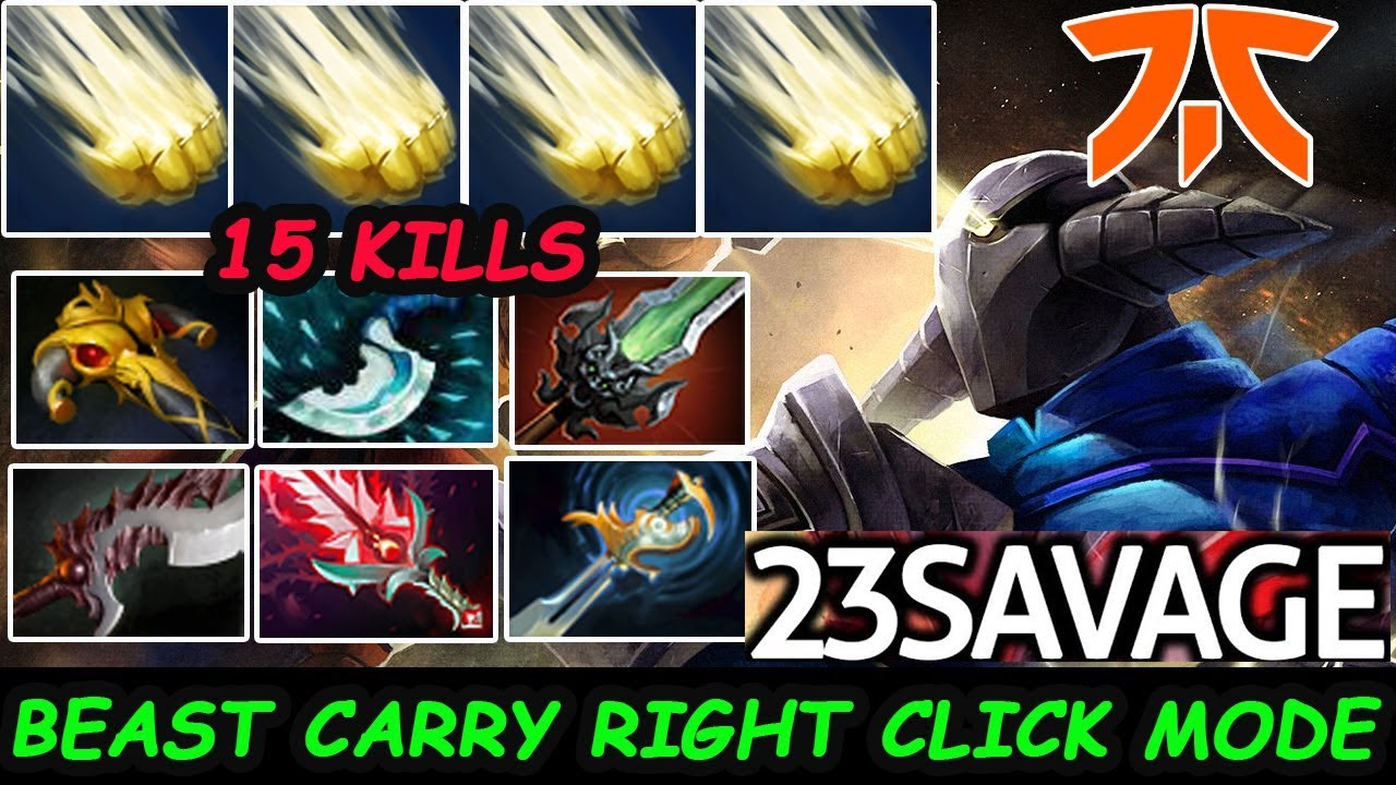 Fnatic 23savage [Sven] BEAST CARRY RIGHTCLICK MODE Destroy Morpshaker Combo 7.24 pro Gameplay Dota 2