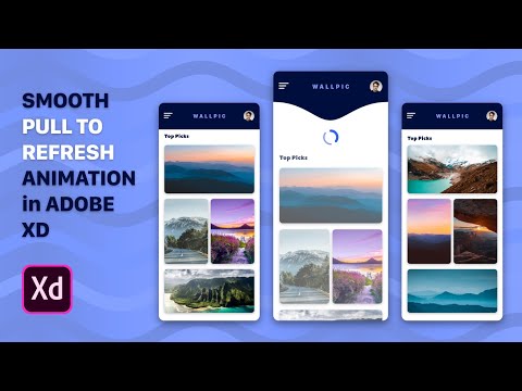 Pull To Refresh App Prototype in Adobe XD | SpeedArt | Designster