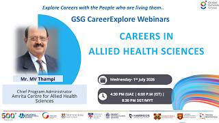 GSG Career Explore 2026 Episode 3:  Careers in Allied Health Sciences