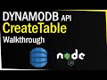 DynamoDB CreateTable API Walkthrough (NodeJS)