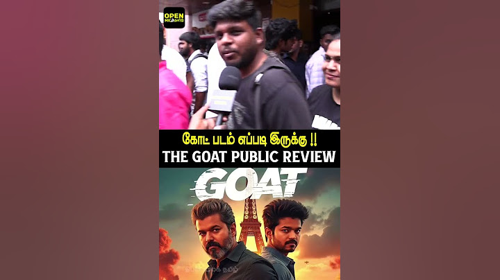 The Goat Public Review In Tamil  The Goat Movie Review  The Greatest Of All Time  Vijay  Venkat Prab