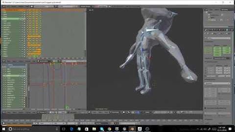 goblin anim Blender super low poly