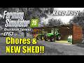 Farming Simulator 25 -EP63- NEW Shed & Chores!! | Survival Challenge | Hard Mode | Riverbend Springs