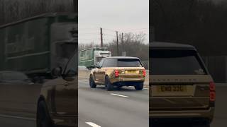Chrome D Range Rover In The Uk Driving On The Motorway
