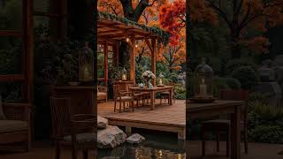 Cozy Autumn Cabin Jazz ☕ Relaxing Evening Ambience by the Lake | Peaceful Fall Night Vibes