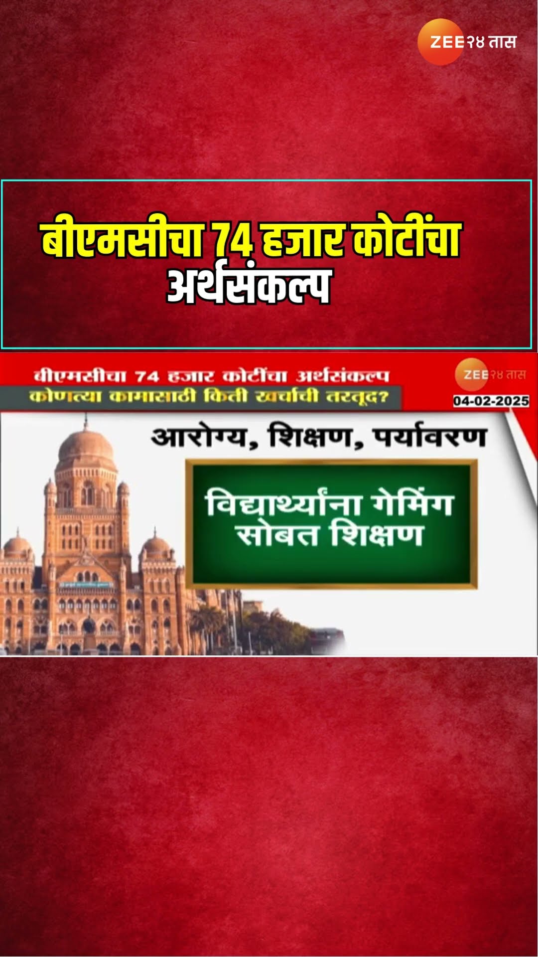 BMC Budget 2025 | बीएमसीच्या अर्थसंकल्पात 14.19 कोटींची वाढ;कोणत्या कामासाठी किती खर्चाची तरतूद?