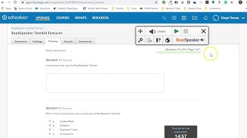 Schoology - Reading Quizzes Using ReadSpeaker TextAid