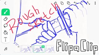 Rough Sketch Sakuga practice Animation on Flipaclip #flipaclip #drawing #sakuga