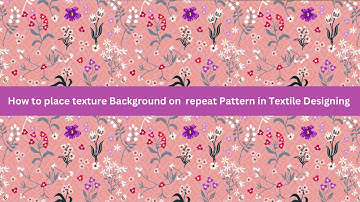 How to place texture Background on  repeat Pattern in Textile Designing | Photoshop Classes