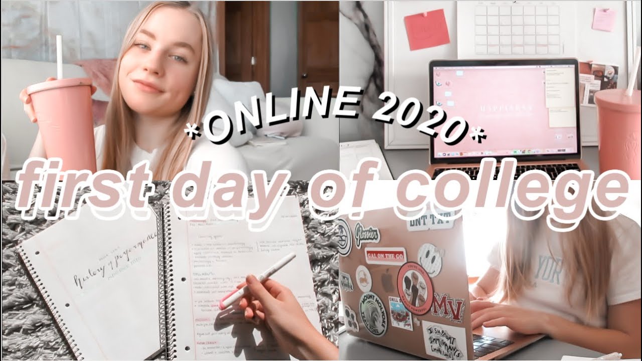 FIRST DAY OF ONLINE SCHOOL VLOG 2020! Productive Online College Day In My Life // Isabella LoRe
